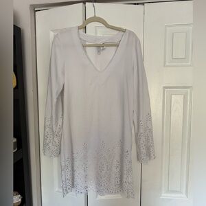 white beach coverup
